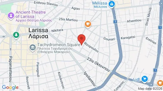 Apartments for rent i Larissa - kort over placeringen