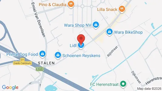 Apartments for rent i Genk - kort over placeringen