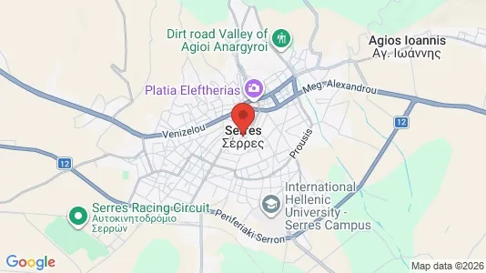 Apartments for rent i Serres - kort over placeringen