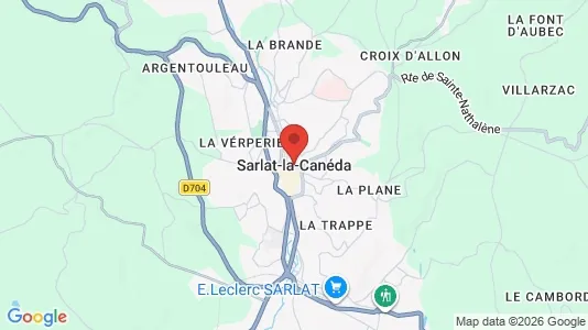 Houses for rent i Sarlat-la-Canéda - kort over placeringen