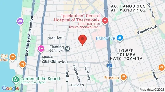 Apartments for rent i Thessaloniki - kort over placeringen