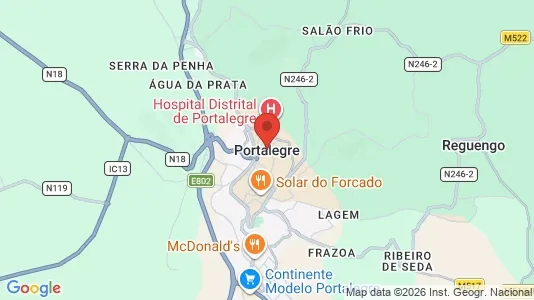 Apartments for rent i Portalegre - kort over placeringen