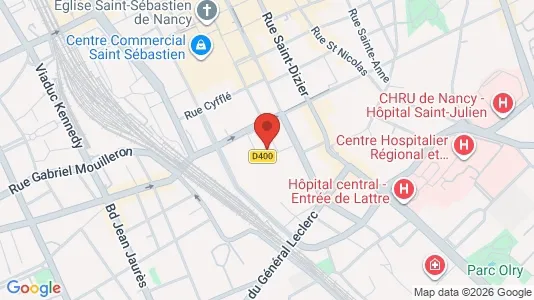 Apartments for rent i Nancy - kort over placeringen