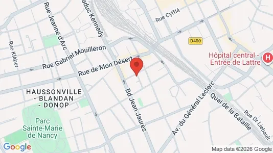 Apartments for rent i Nancy - kort over placeringen