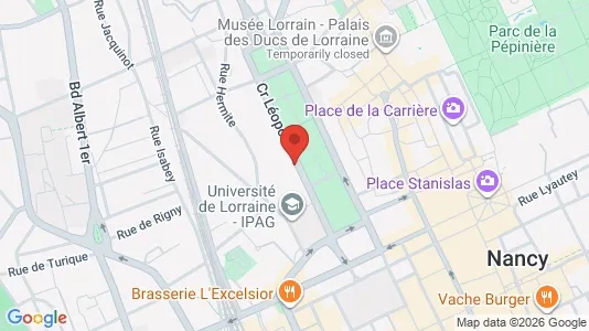 Apartments for rent i Nancy - kort over placeringen