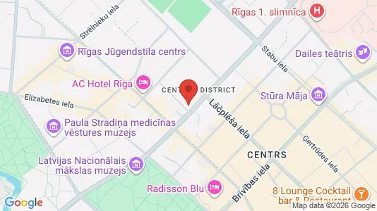 Apartments for rent i Riga Centrs - kort over placeringen