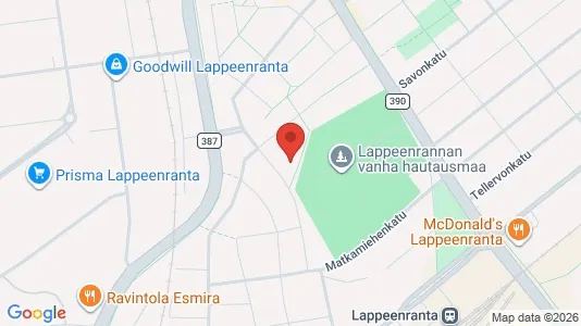 Apartments for rent i Lappeenranta - kort over placeringen