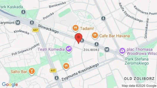 Apartments for rent i Warszawa Żoliborz - kort over placeringen
