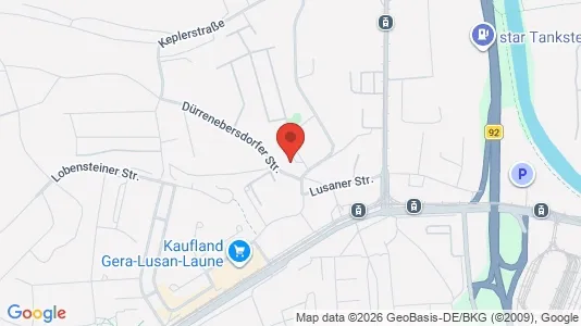 Apartments for rent i Gera - kort over placeringen