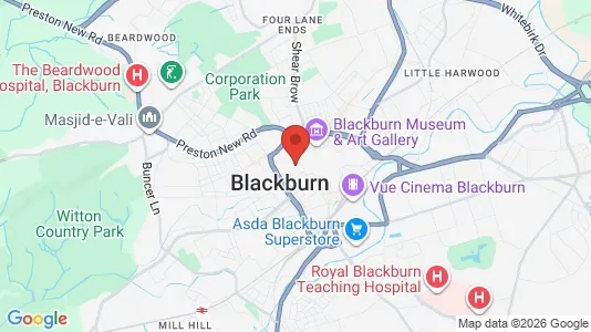 Houses for rent i Blackburn - Lancashire - kort over placeringen