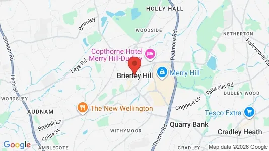 Houses for rent i Brierley Hill - West Midlands - kort over placeringen