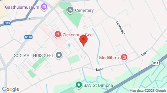 Apartments for rent i Geel - kort over placeringen