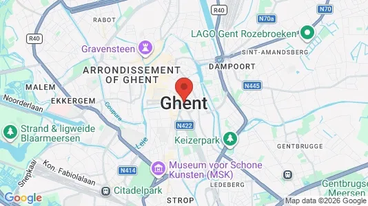 Houses for rent i Stad Gent - kort over placeringen