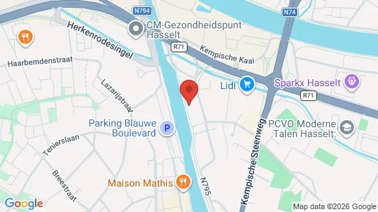 Apartments for rent i Hasselt - kort over placeringen