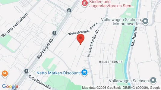 Apartments for rent i Chemnitz - kort over placeringen