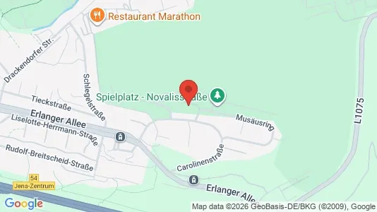 Apartments for rent i Jena - kort over placeringen