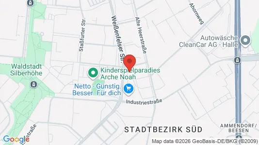 Apartments for rent i Halle (Saale) - kort over placeringen