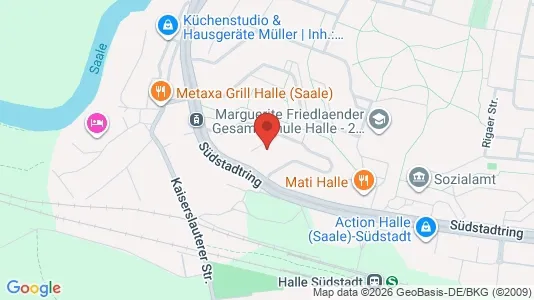 Apartments for rent i Halle (Saale) - kort over placeringen