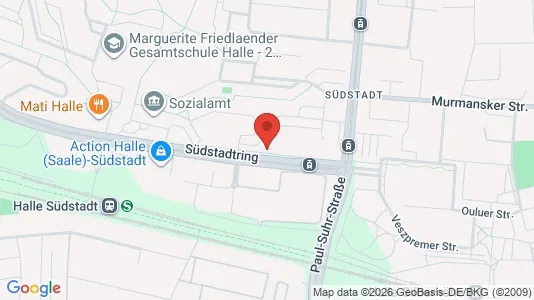 Apartments for rent i Halle (Saale) - kort over placeringen