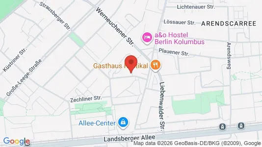 Apartments for rent i Berlin Lichtenberg - kort over placeringen
