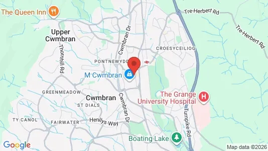Rooms for rent i Cwmbran - Gwent - kort over placeringen