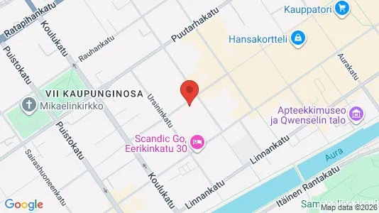 Apartments for rent i Turku - kort over placeringen