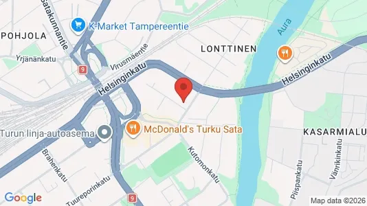 Apartments for rent i Turku - kort over placeringen