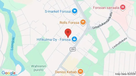 Apartments for rent i Forssa - kort over placeringen