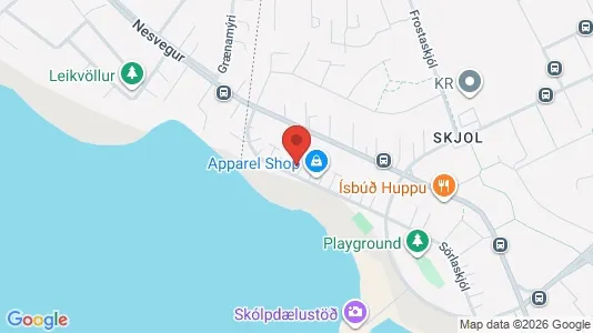 Apartments for rent i Reykjavík Vesturbær - kort over placeringen