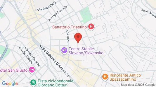 Apartments for rent i Trieste - kort over placeringen