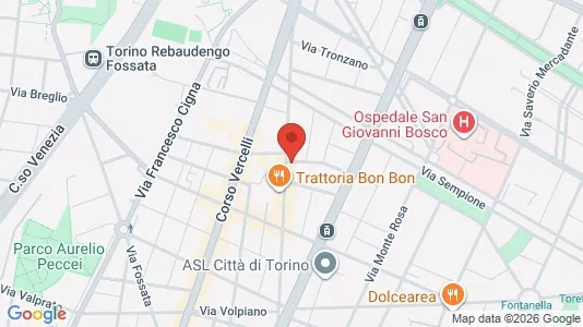 Rooms for rent i Turin - kort over placeringen