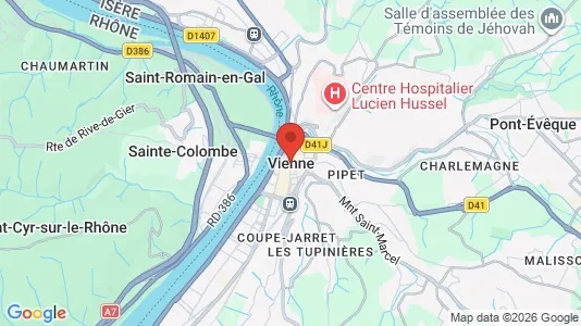 Apartments for rent i Vienne - kort over placeringen