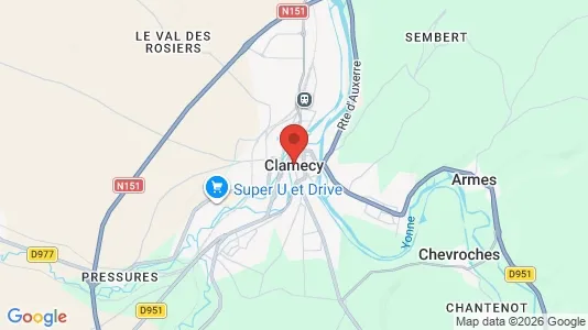 Apartments for rent i Clamecy - kort over placeringen