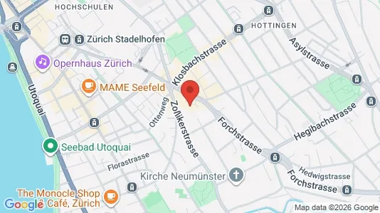 Apartments for rent i Zürich Distrikt 8 - kort over placeringen