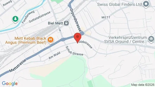 Apartments for rent i Biel - kort over placeringen