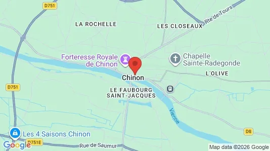 Apartments for rent i Chinon - kort over placeringen