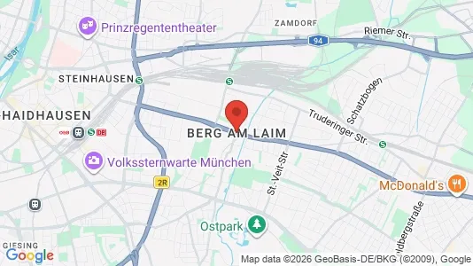 Apartments for rent i Munich Berg am Laim - kort over placeringen