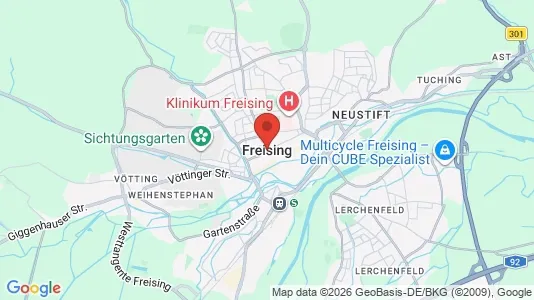 Apartments for rent i Freising (Disctrict) - kort over placeringen
