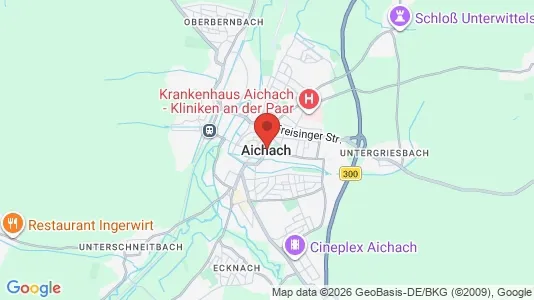 Apartments for rent i Aichach-Friedberg - kort over placeringen