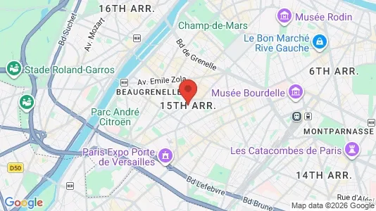 Rooms for rent i Paris 15ème arrondissement - kort over placeringen
