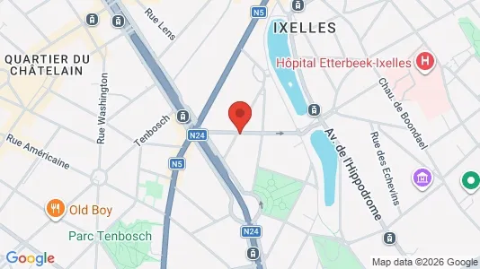 Apartments for rent i Brussels Elsene - kort over placeringen