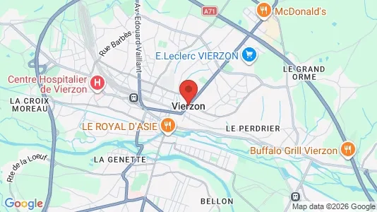 Apartments for rent i Vierzon - kort over placeringen