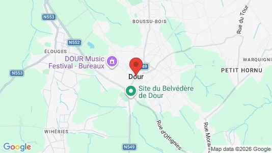 Houses for rent i Dour - kort over placeringen