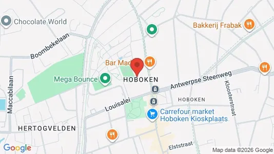 Apartments for rent i Antwerp Hoboken - kort over placeringen