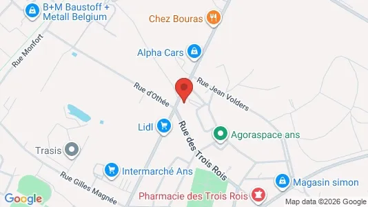 Apartments for rent i Ans - kort over placeringen