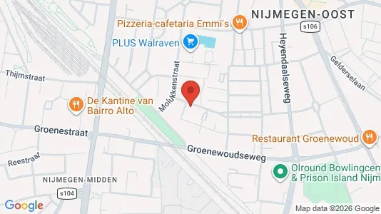 Rooms for rent i Nijmegen - kort over placeringen