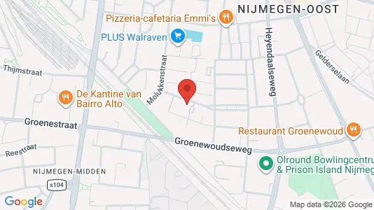 Rooms for rent i Nijmegen - kort over placeringen
