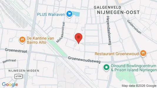 Rooms for rent i Nijmegen - kort over placeringen