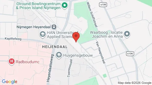 Rooms for rent i Nijmegen - kort over placeringen