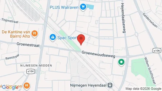 Rooms for rent i Nijmegen - kort over placeringen